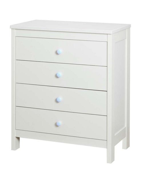 Image of Kitty Chest Of Drawers - White & Blue