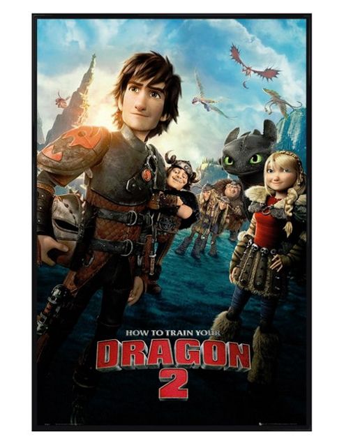 Image of Gloss Black Framed How To Train Your Dragon 2 Poster