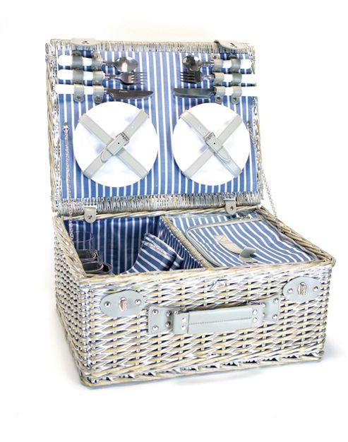 Image of Yellowstone 4 Person Wicker Picnic Basket With Cooler