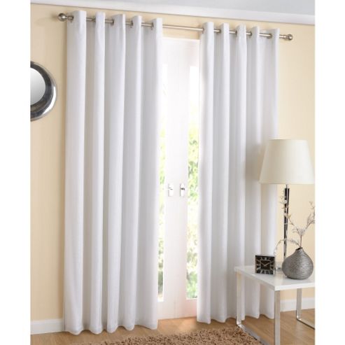 Image of Enhanced Living Santiago Eyelet White Curtains 162x229cm