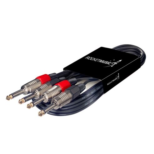 Image of Rocket 2 Phone Plugs - 2 Phone Plugs Audio Cable - 3m
