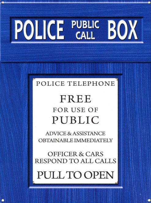 Image of Police Public Call Box Tin Sign