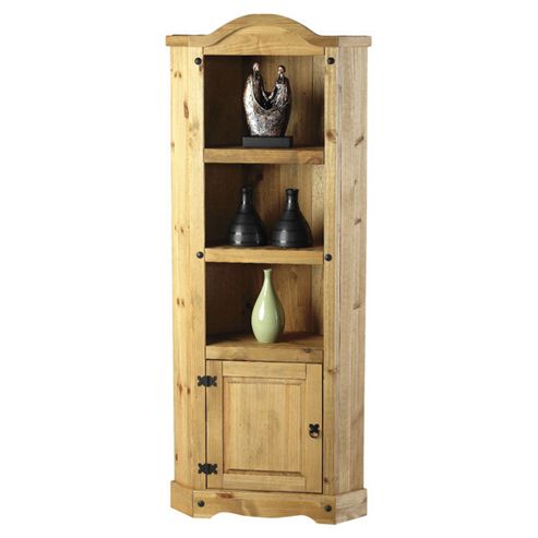 Image of Home Essence Providence Corner Unit In Distressed Waxed Pine