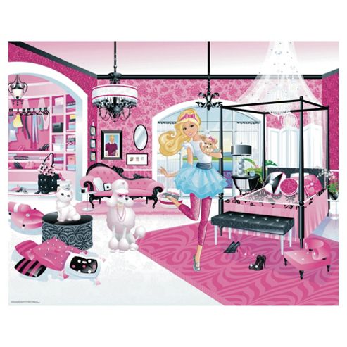 Image of Barbie Wallpaper Mural 8ft X 10ft