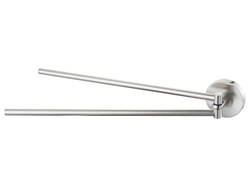 Image of Haceka Pro 2500 42.3cm Adjustable Towel Rail In Brushed Silver