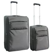 Tesco 2-Wheel Ultra Lightweight Suitcase, Grey Set of 2