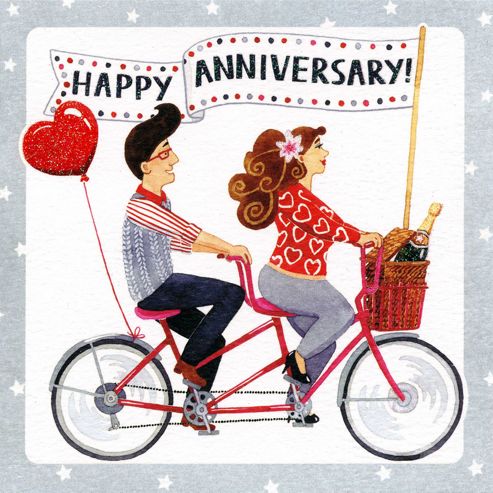 Image of Holy Mackerel Anniversary - Tandem Greetings Card