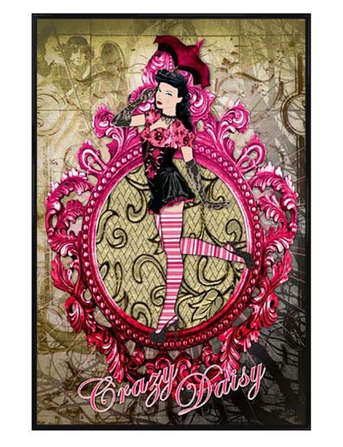 Image of Gloss Black Framed Crazy Daisy Poster