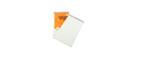 Image of Silvine Spiral Bound Shorthand Notebook 5x8 Inches 150 Leaf Ruled Feint 449