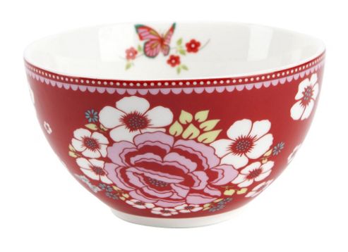 Image of Room 7 Winter Poppy 12cm Porcelain Bowl In Rosa