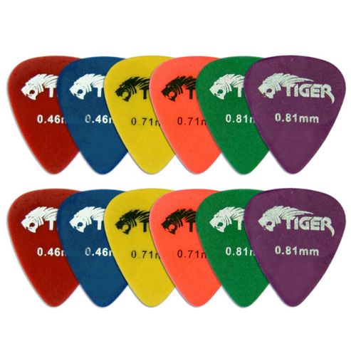 Image of Tiger Matte Guitar Plectrums (pack Of 12 Picks)