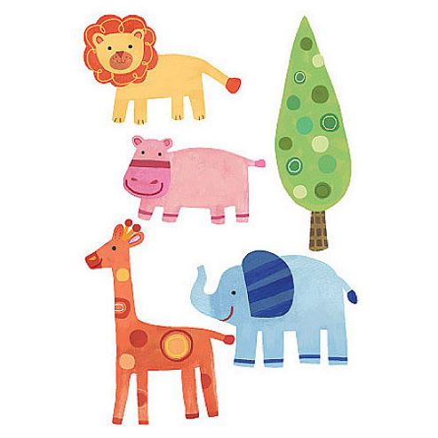 Image of Wallies Wall Decoration Stickers - Zoo Pals