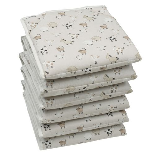 Image of Babydan All Round Cot Bumper 4 Sided Beige Farm