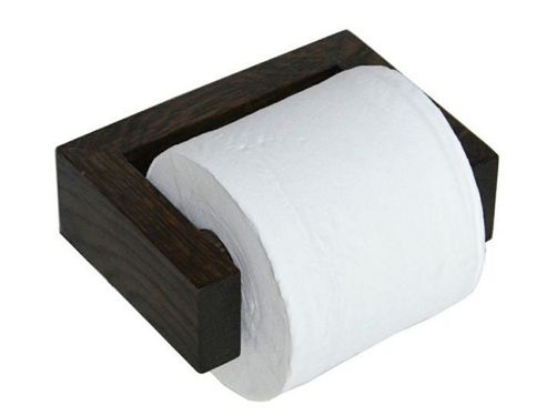 Image of Wireworks Simline Toilet Roll Holder - Dark Oak