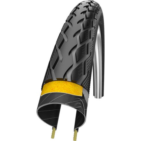 Image of Schwalbe Marathon Deluxe Evo Double Defence Roadstar Compound Folding In Black/reflex - 26 X 2.00