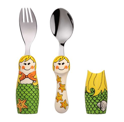 Image of Eat4fun Duos Mermaid Children's Cutlery Set