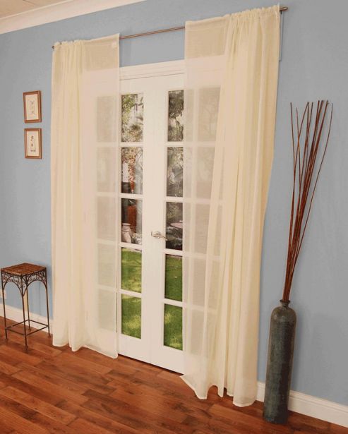 Image of Batiste Voile Curtain Panel - Ivory