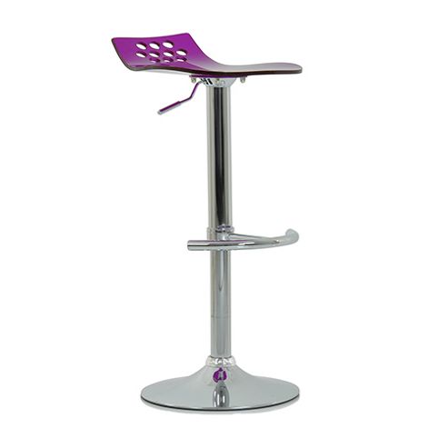 Image of Riva Purple Gel Acrylic Bar Stool