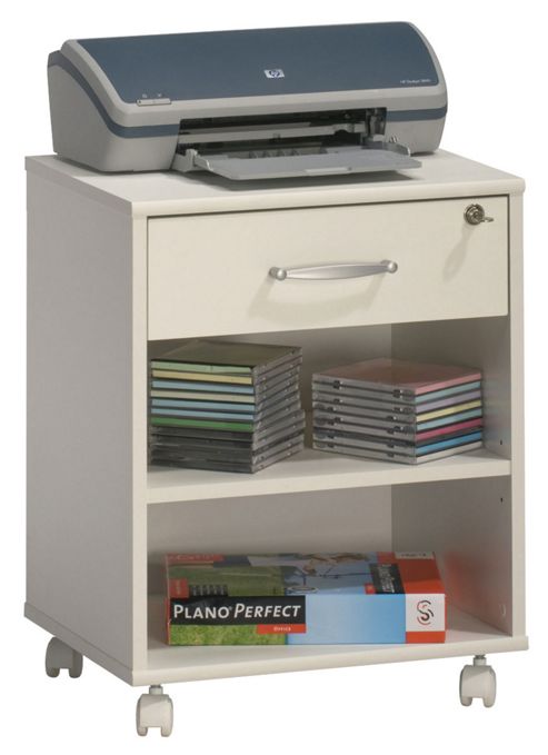 Image of Maja Madrid White Computer Pedestal