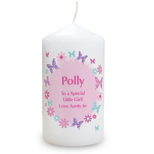 Image of Personalised Butterfly Candle