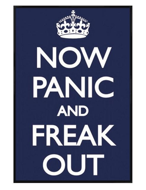 Image of Freak Out Gloss Black Framed Now Panic Poster
