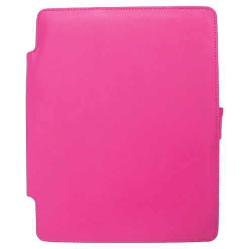 Image of Tesco Finest Leather Case, Stand For New Ipad & Ipad2 - Pink