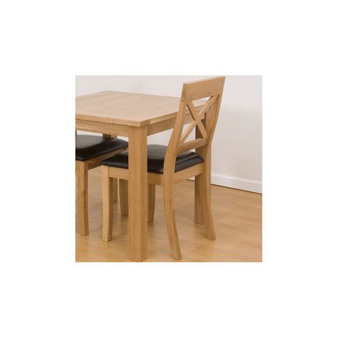 Image of G&p Furniture Cross Back Oak Dining Chair (set Of 2)