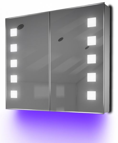 Image of Ambient Bathroom Mirror Cabinet With Sensor & Internal Shaver Socket K132u