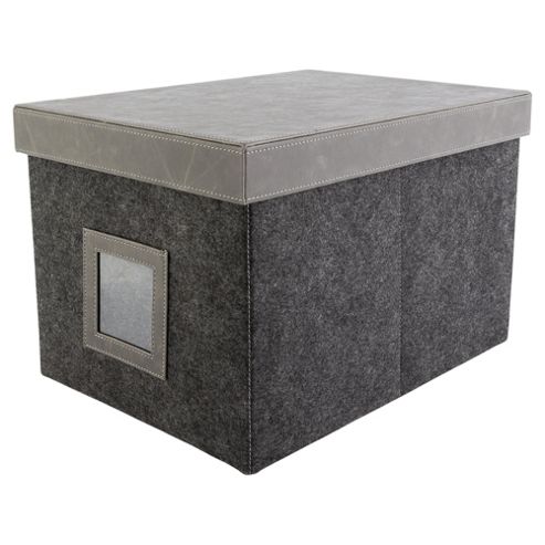 Image of Felt Storage Box Large With Lid