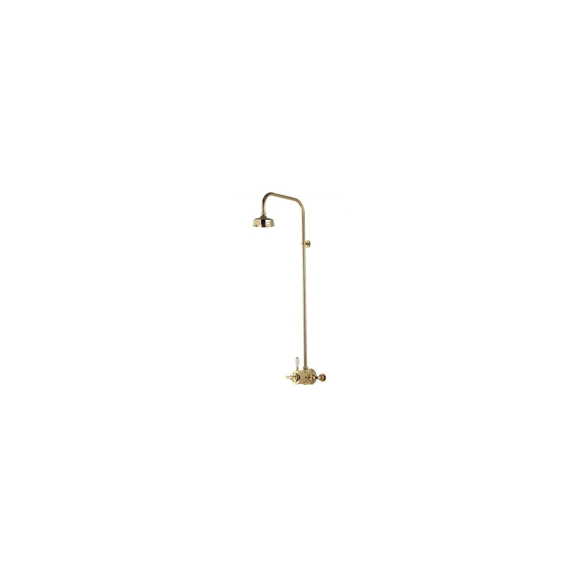 Aqualisa Aquatique Thermo Exposed Valve with 5 Inch Fixed Head Gold at Tesco Direct