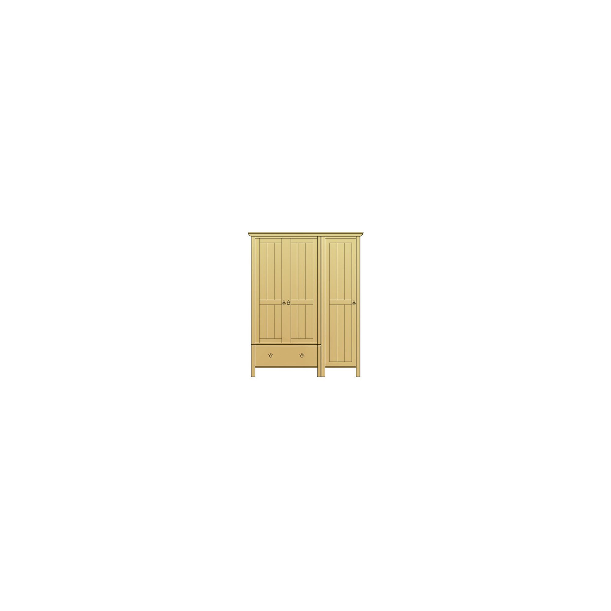 Sherry Designs Simply Bedroom 3 Door 1 Drawer Combination Oak Wardrobe at Tesco Direct