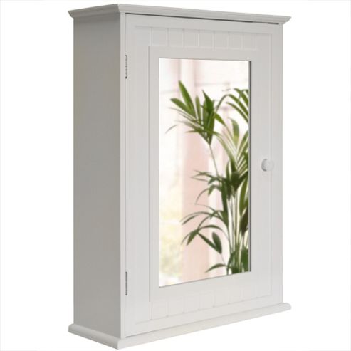Image of Tallula - White Mirror Bathroom Wall Storage Cabinet