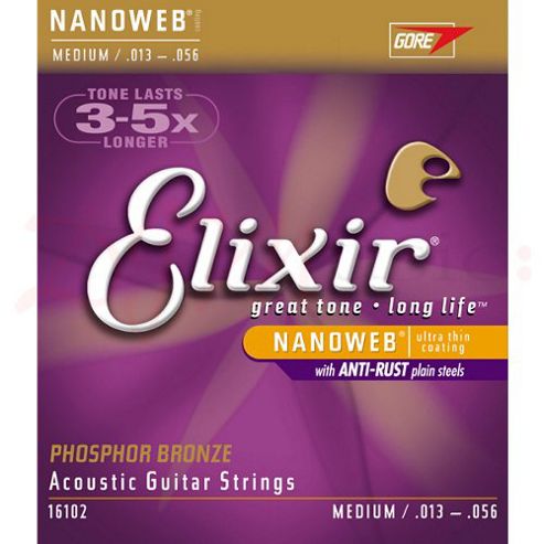 Image of Elixir Pb Nanoweb Strings Medium