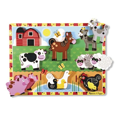 Image of Melissa Doug Farm Chunky Puzzle