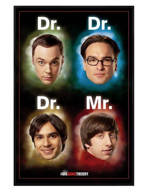 Image of The Big Bang Theory Gloss Black Framed Dr & Mr Tbbt Poster