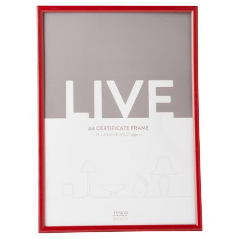Image of Tesco Basic Photo Frame A4, Red