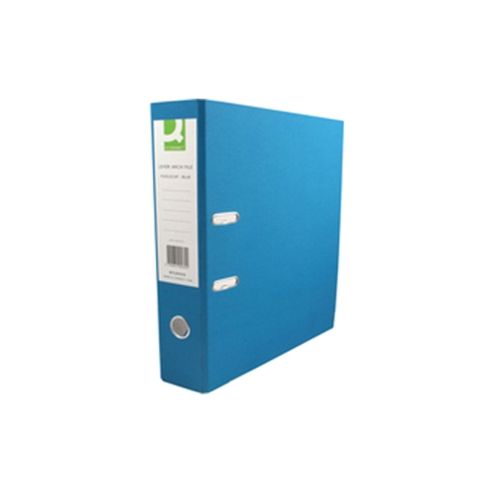 Image of Q-connect Lever Arch File Foolscap Paper-backed Blue