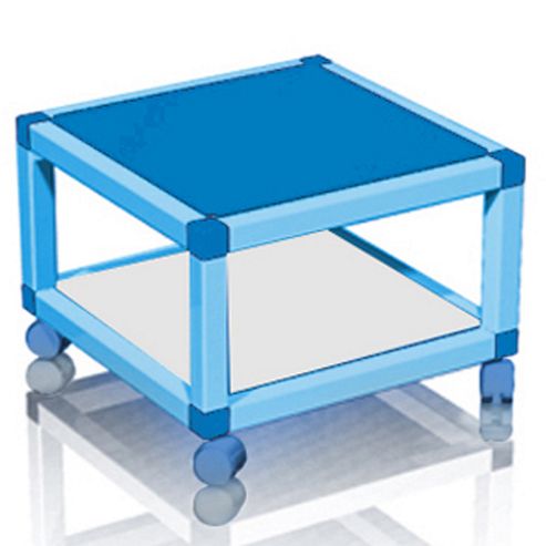 Image of Module - Wheeled Cube Storage Shelf Unit - Blue