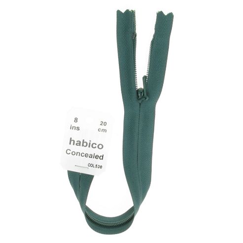 Image of Concealed Zip - 20cm - Bottle Green