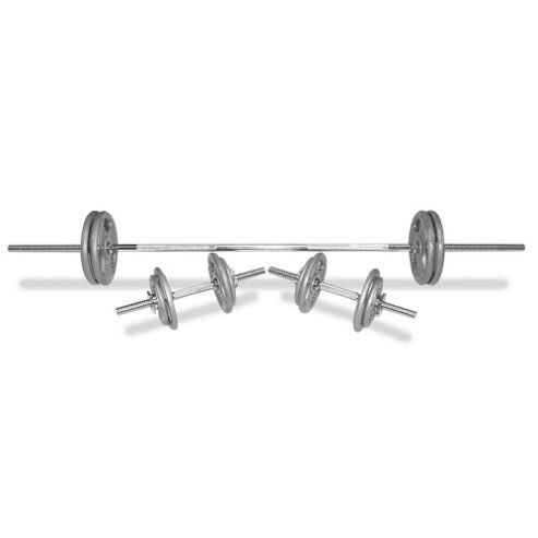 Image of Body Power 51kg 6ft Tri-grip Spinlock Set