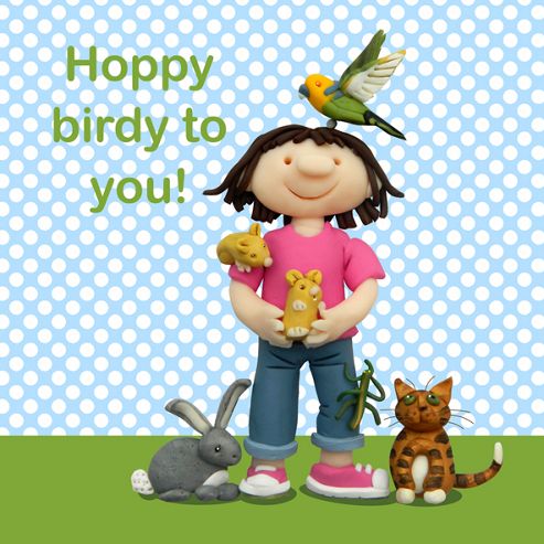 Image of Holy Mackerel Hoppy Birdie Greetings Card