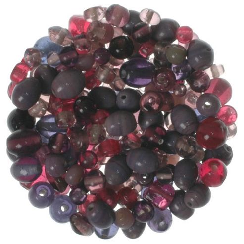 Image of Mixed Glass Beads Purples