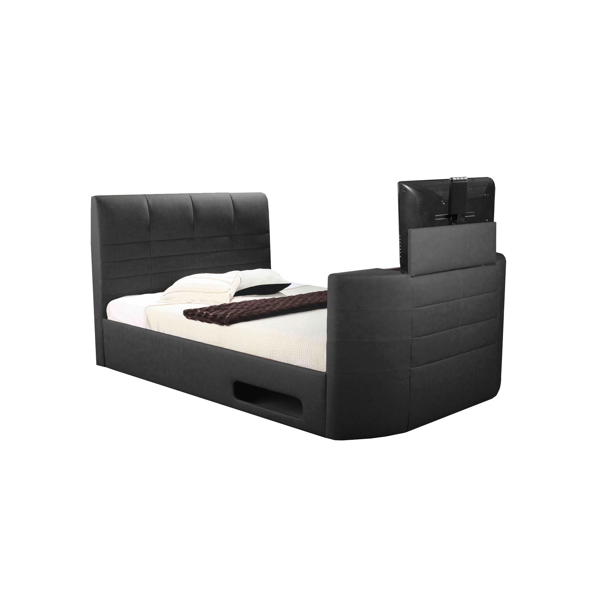 Altruna Miami Electric Wireless TV Bed - Double - Black - With Ottoman at Tescos Direct