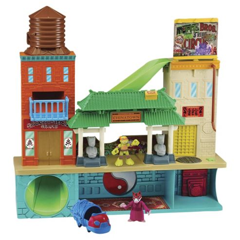 Image of Turtles Half-shell Heroes Super Sewer Head Quarters With Mikey And Splinter