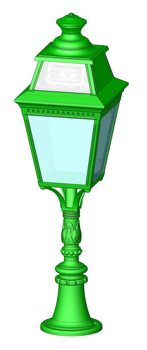Image of Roger Pradier Avenue 3 No. 6 Bollard Light - British Racing Green