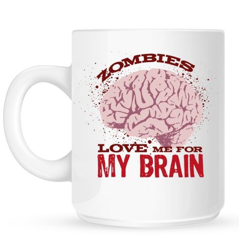 Image of Zombies Love Me For My Brain 10oz Ceramic Mug