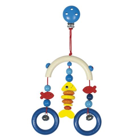 Image of Heimess 763290 Wooden Mini Trapeze Clip On Mobile (fish)