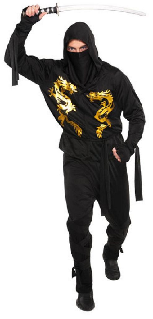 Image of Black Dragon Ninja - Adult Costume Size: 46-48