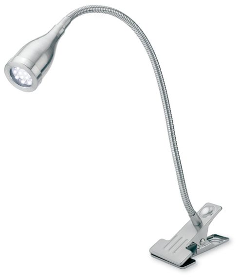 Image of Firstlight Led Clamp Reading Lamp In Brushed Steel