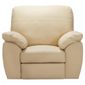 Alberta Leather Recliner Armchair, Ivory